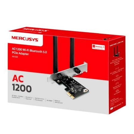 Mercusys (MA30E) AC1200 Dual Band Wi-Fi Bluetooth PCI Express Adapter, Bluetooth 5.0, MU-MIMO, WPA3 Security-1