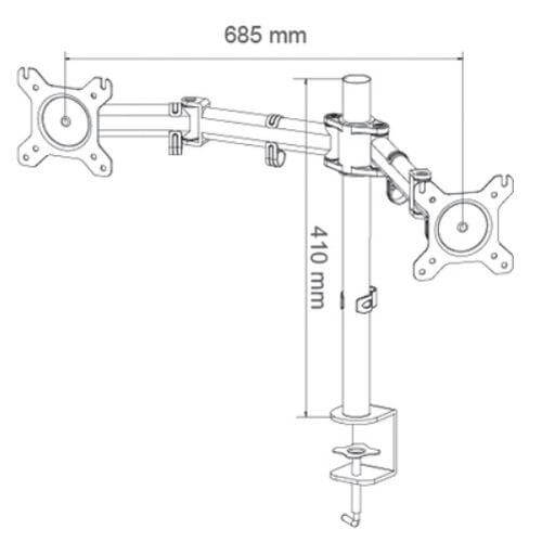 Arctic Z2 Basic Dual Monitor Arm, 13" - 25" Monitors, 180° Swivel, £ 27.51 X-Case