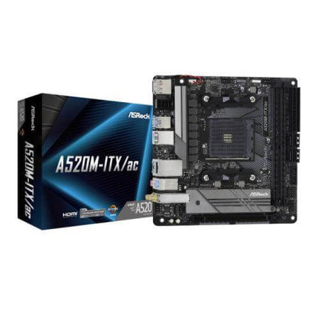 Asrock A520M-ITX/AC, AMD A520, AM4, Mini ITX, 2 DDR4, HDMI, DP, AC £ 84.66 X-Case