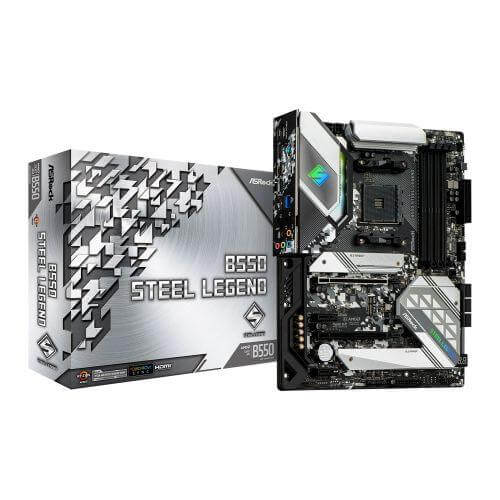 Asrock B550 STEEL LEGEND, AMD B550, AM4, ATX, 4 DDR4, HDMI, DP, XFire, £ 113.77 X-Case