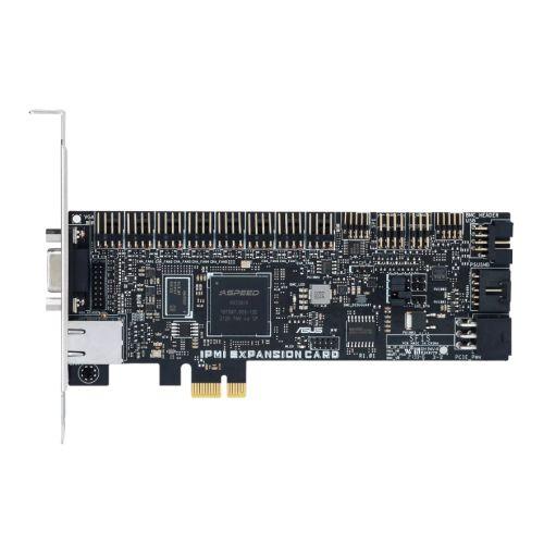 Asus IPMI-Erweiterungskarte mit dediziertem Ethernet-Controller,  VGA-Anschluss, PCIe 3.0 x1 und ASPEED AST2600A3 *OEM-Verpackung*