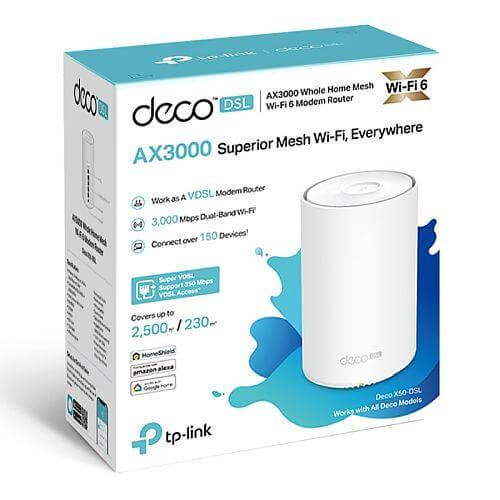 TP-LINK DECO X50-DSL Mesh Wi-Fi 6 Router VDSL £ 110.58 X-Case