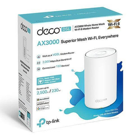 TP-LINK DECO X50-DSL Mesh Wi-Fi 6 Router VDSL £ 110.58 X-Case