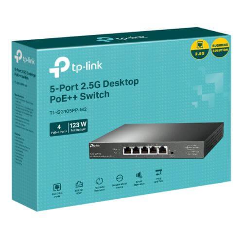 TP-LINK 5-Port 2.5G Switch with PoE++ | TL-SG105PP-M2 £ 118.73 X-Case