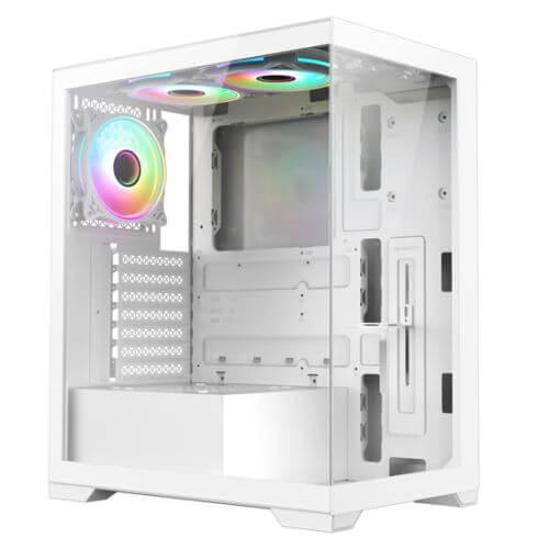 Vida Vetro ARGB Gaming Case - White ATX with Fans £ 46.18 X-Case